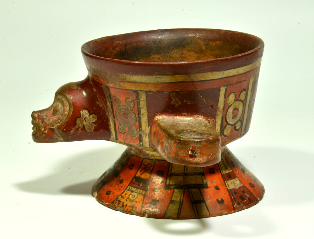 Aztec Polychrome Pottery Braizer