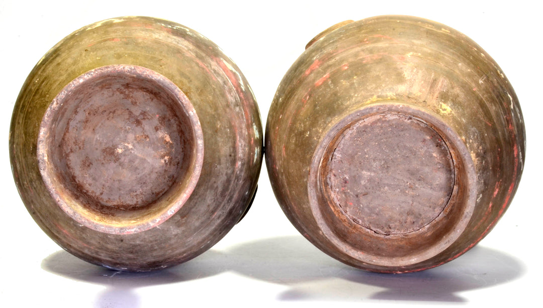 Ancient Chinese Pottery Pair of 'Hu' Vases