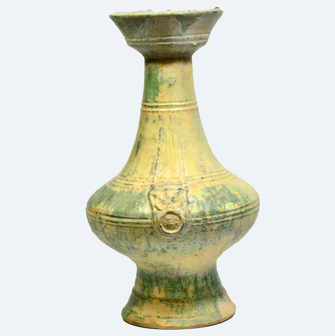 Han Dynasty Green Glaze Pottery 'Hu' Vase
