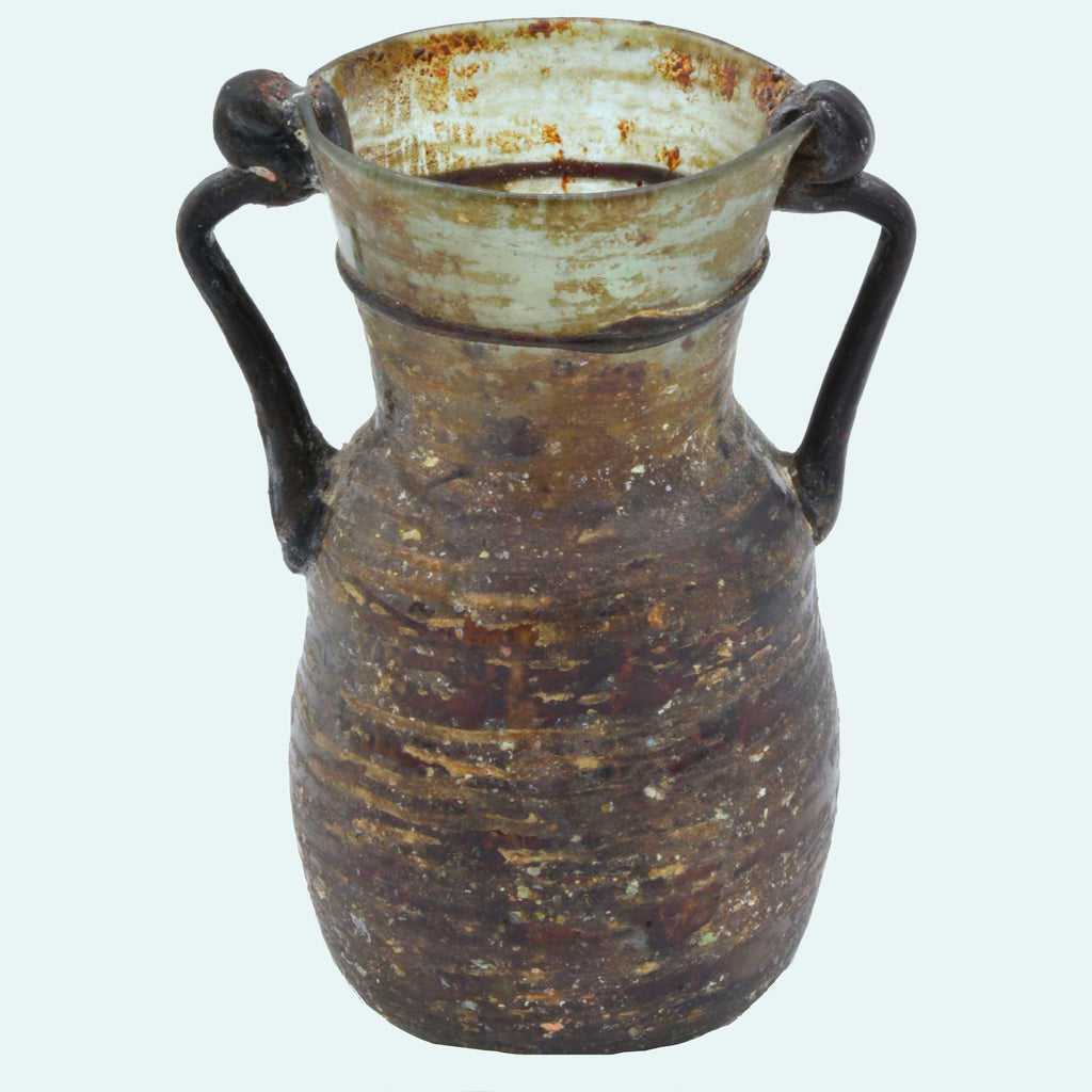 Roman Aubergine Glass Amphora