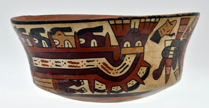 Nazca Pottery Bowl with Mythological Being