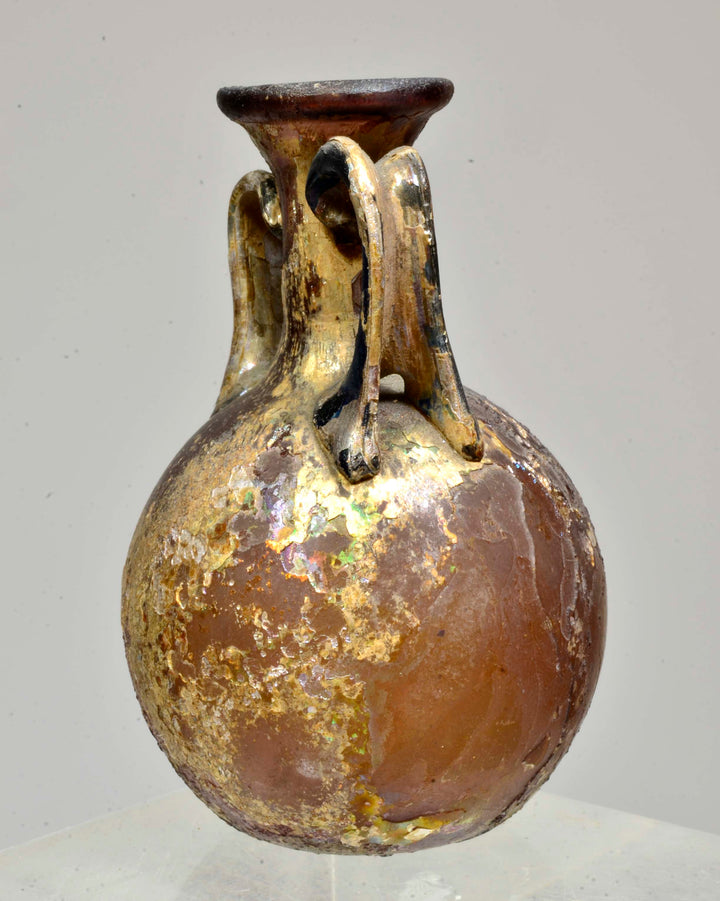 Roman Aubergine Glass Amphoriskos