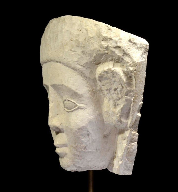 Near Eastern Limestone Anthropomorphic Mask