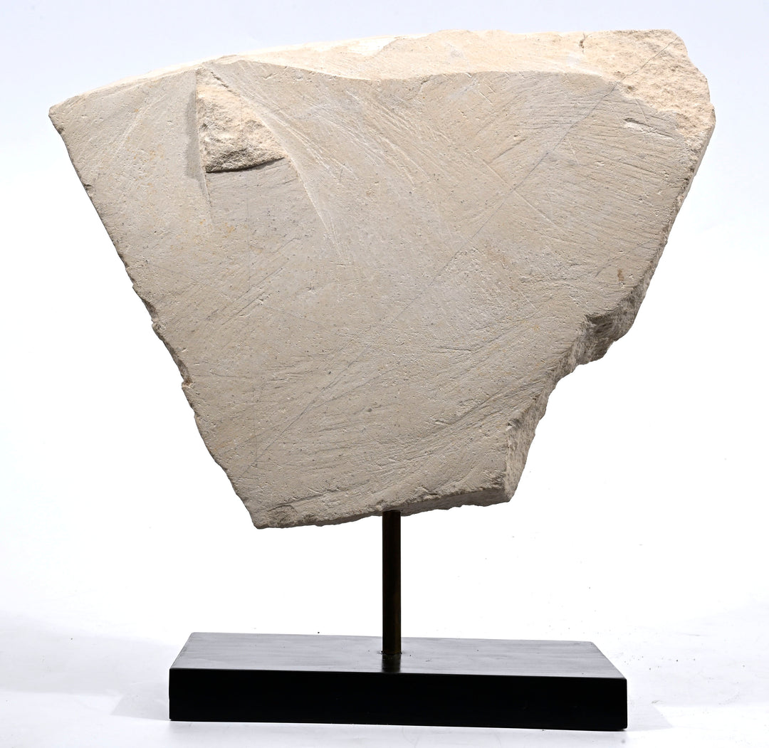 Egyptian Limestone Anthropoid Mask