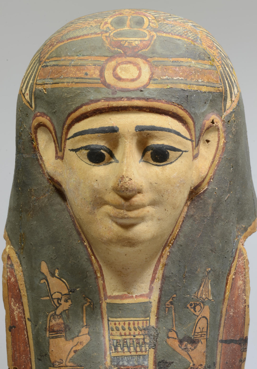 Egyptian Painted Cartonnage Mummy Mask