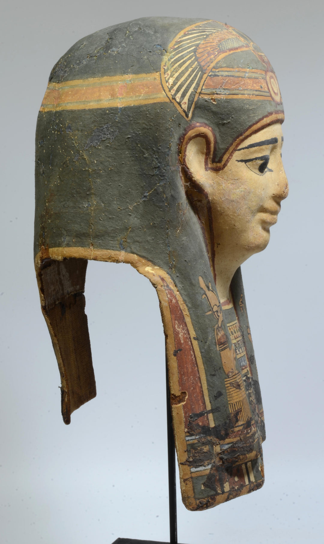 Egyptian Painted Cartonnage Mummy Mask