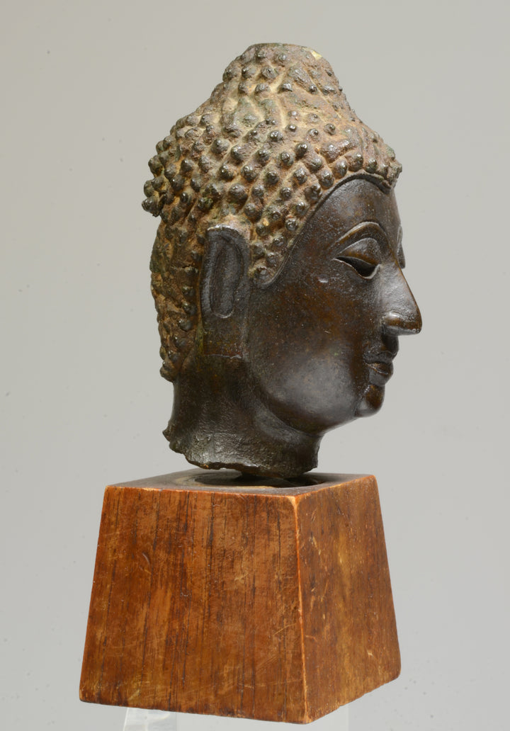 Thai Ayuthia Bronze Head of Buddha - Art for Eternity