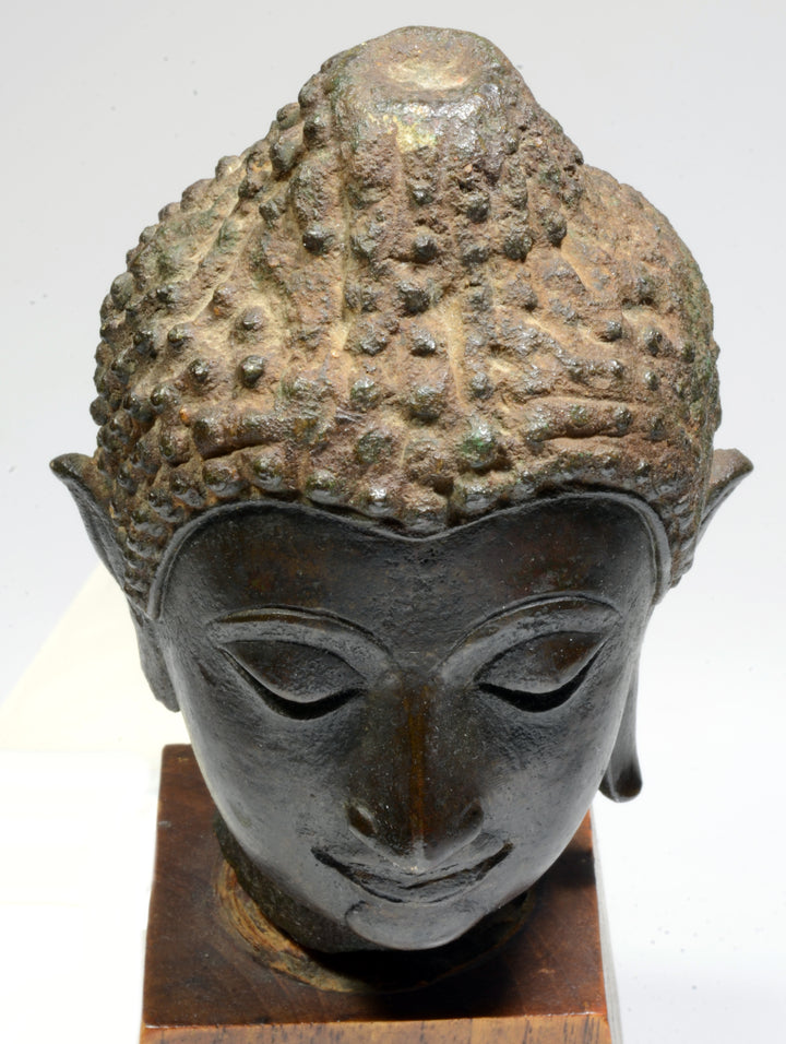 Thai Ayuthia Bronze Head of Buddha - Art for Eternity