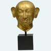 Tibetan Gilt Copper Lifesize Head of a Lohan - Art for Eternity