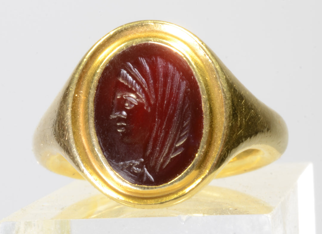 Roman Intaglio of Empress Gold Ring