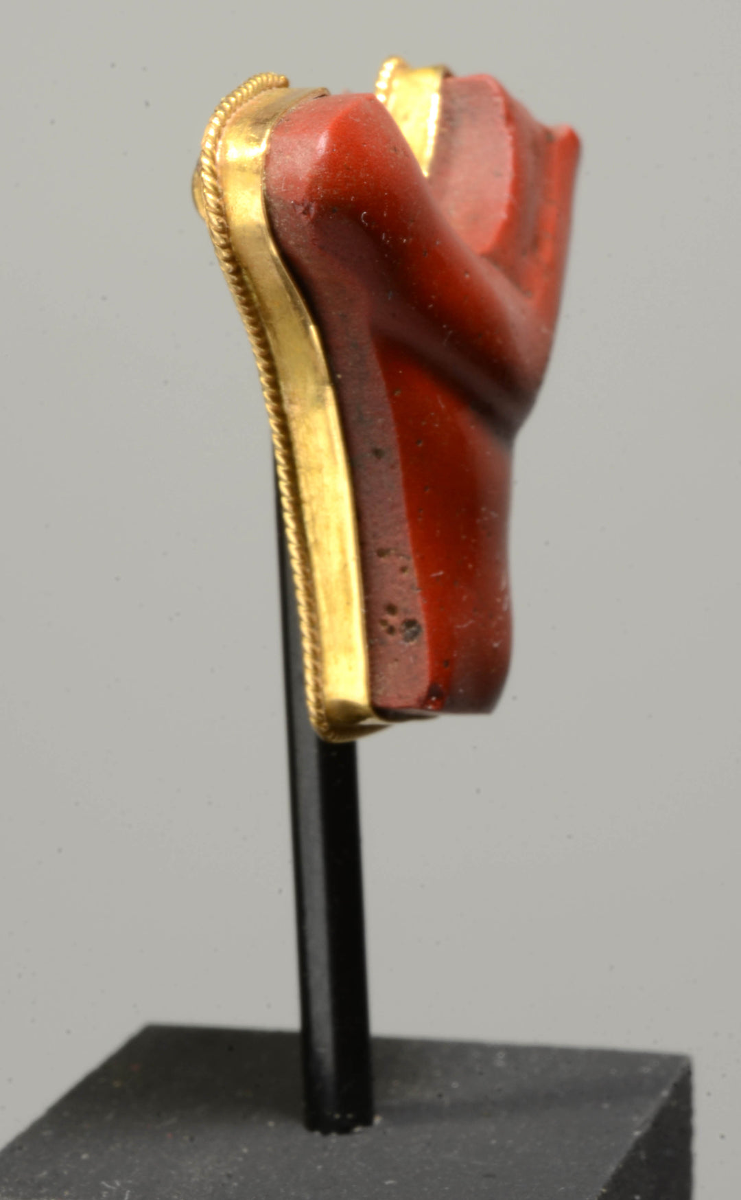 Rare Egyptian Red Glass Torso Inlay