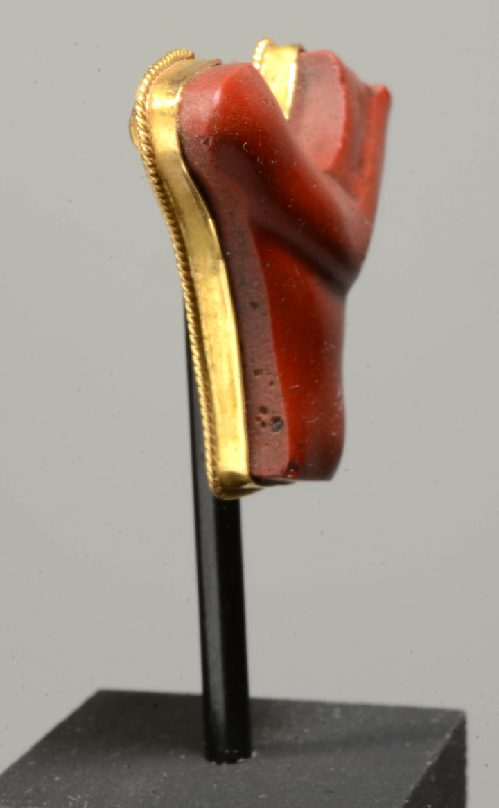 Rare Egyptian Red Glass Torso Inlay