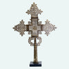 Ornate Ethiopian Coptic Silver Processional Cross - Art for Eternity