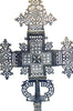 Ornate Ethiopian Coptic Silver Processional Cross - Art for Eternity