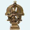 Indian Bronze Shrine depicting crowned Hindu Deity