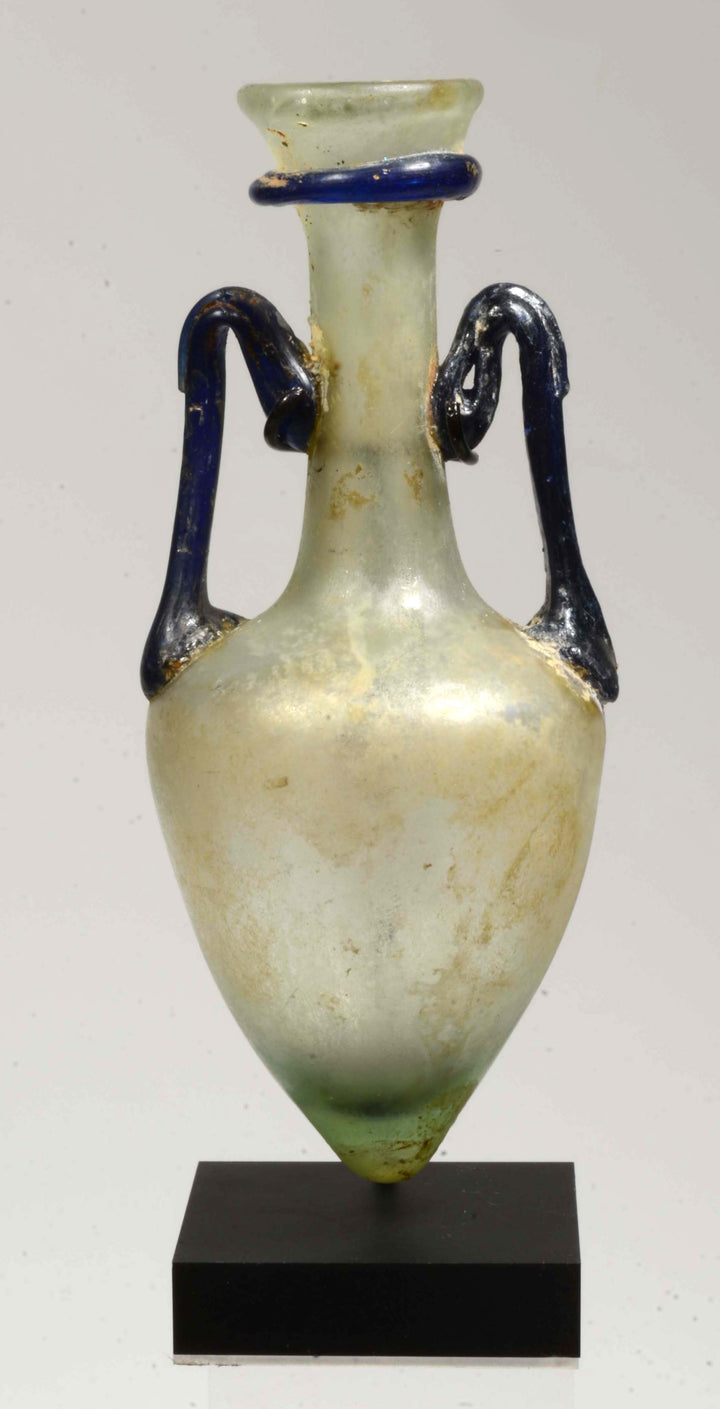 Roman Two Tone Glass Handled Amphoriskos