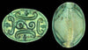 Egyptian Green Glaze Steatite Scarabiod Cowrie
