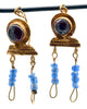 Roman Gold and Garnet Earrings with Danglers - Art for Eternity