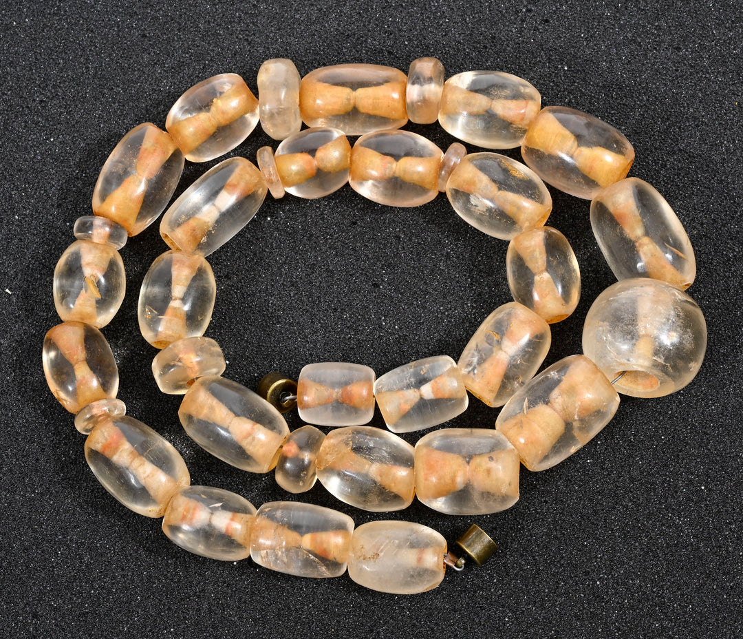 Chavin Rock Crystal Stone Bead Necklace