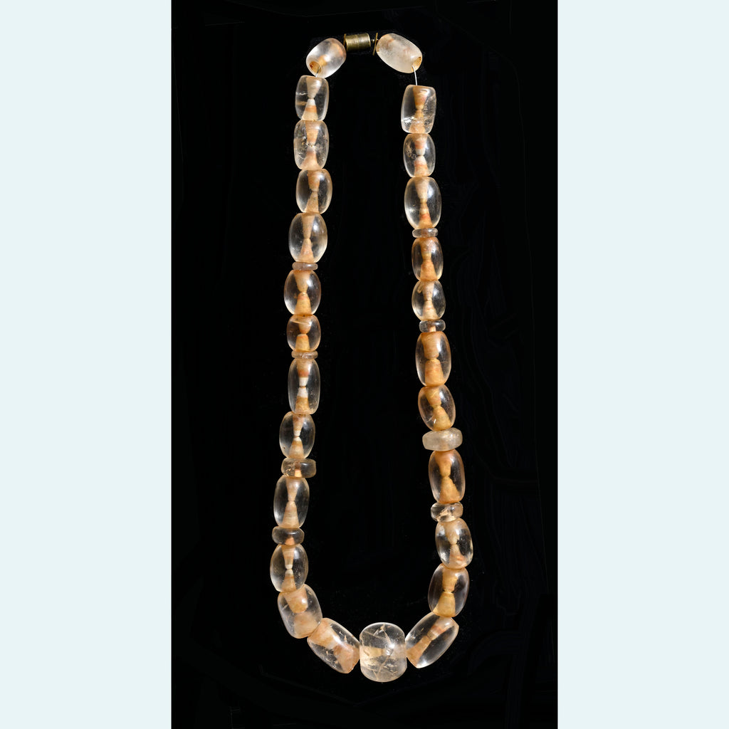 Chavin Rock Crystal Stone Bead Necklace