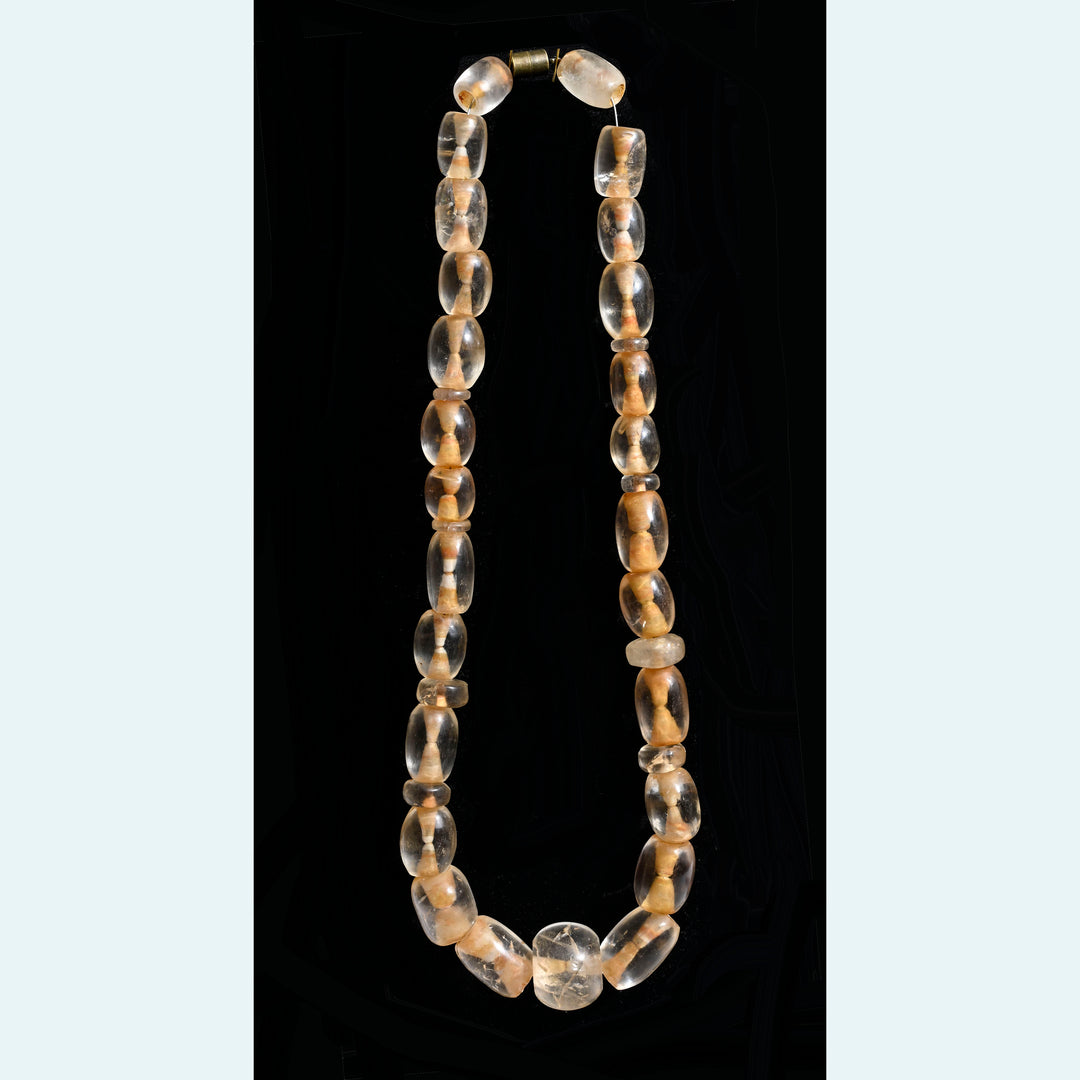Chavin Rock Crystal Stone Bead Necklace