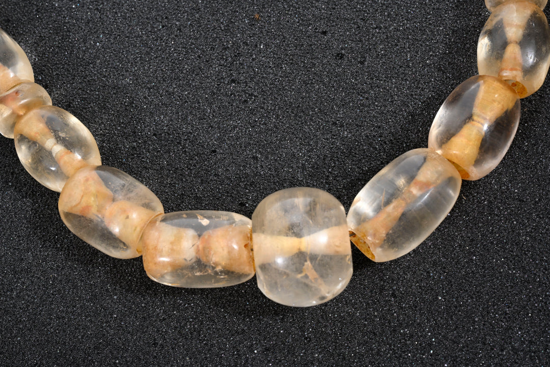 Chavin Rock Crystal Stone Bead Necklace