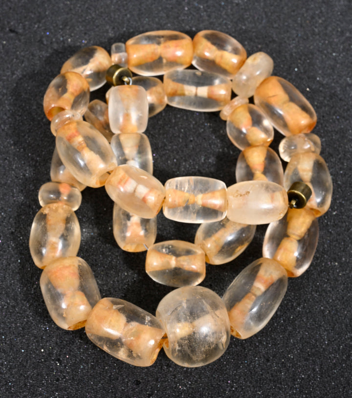 Chavin Rock Crystal Stone Bead Necklace