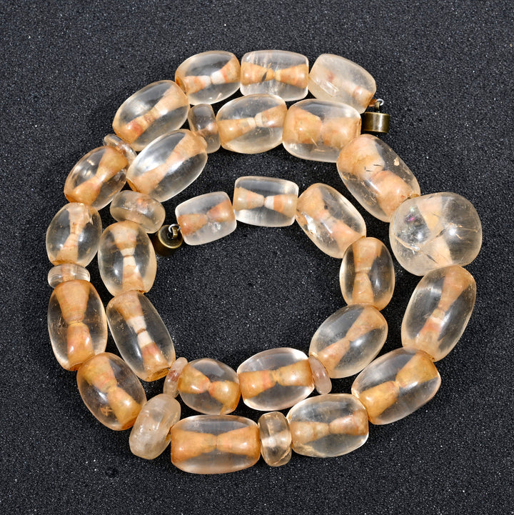 Chavin Rock Crystal Stone Bead Necklace