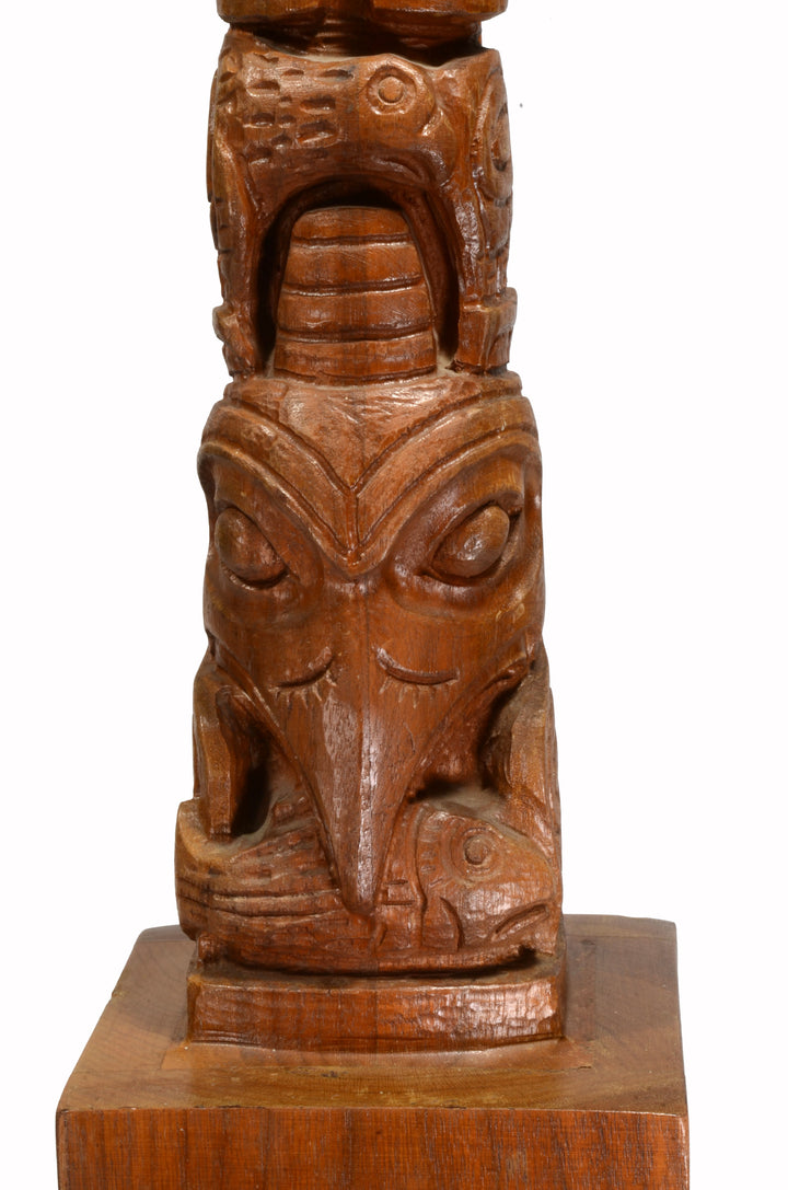 NWC Teak Wood Model Totem Pole - Art for Eternity