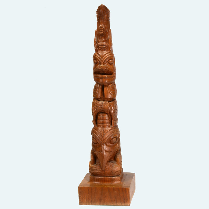 NWC Teak Wood Model Totem Pole - Art for Eternity