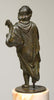 Hellenistic Bronze Standing Nude Youth Holding a Bird - Art for Eternity