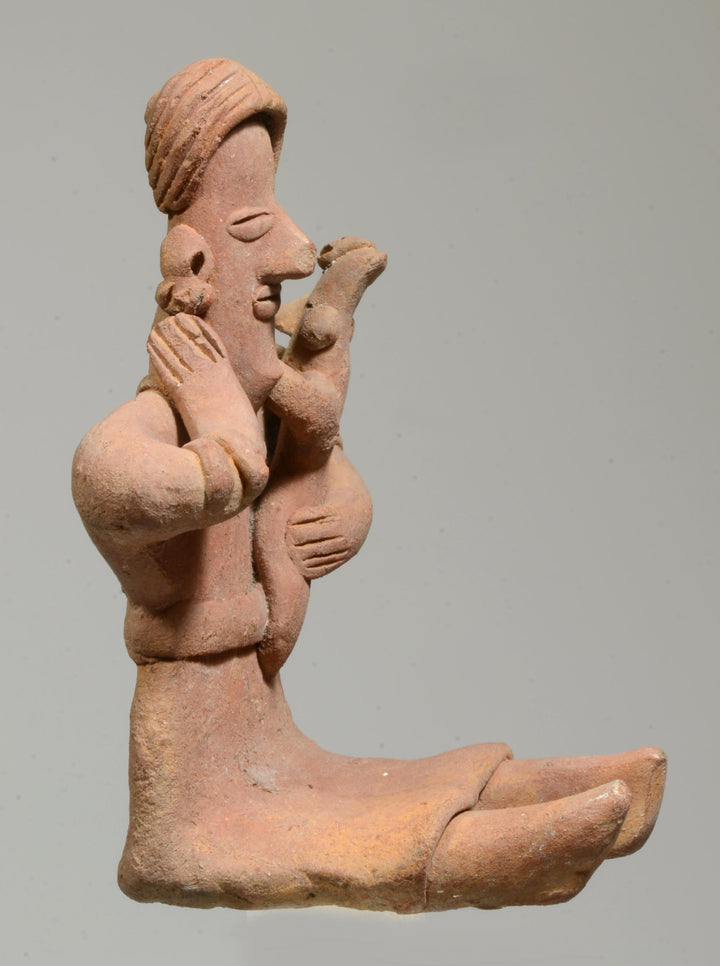 Colima Seated Mother &amp; Child Antidotal Figure