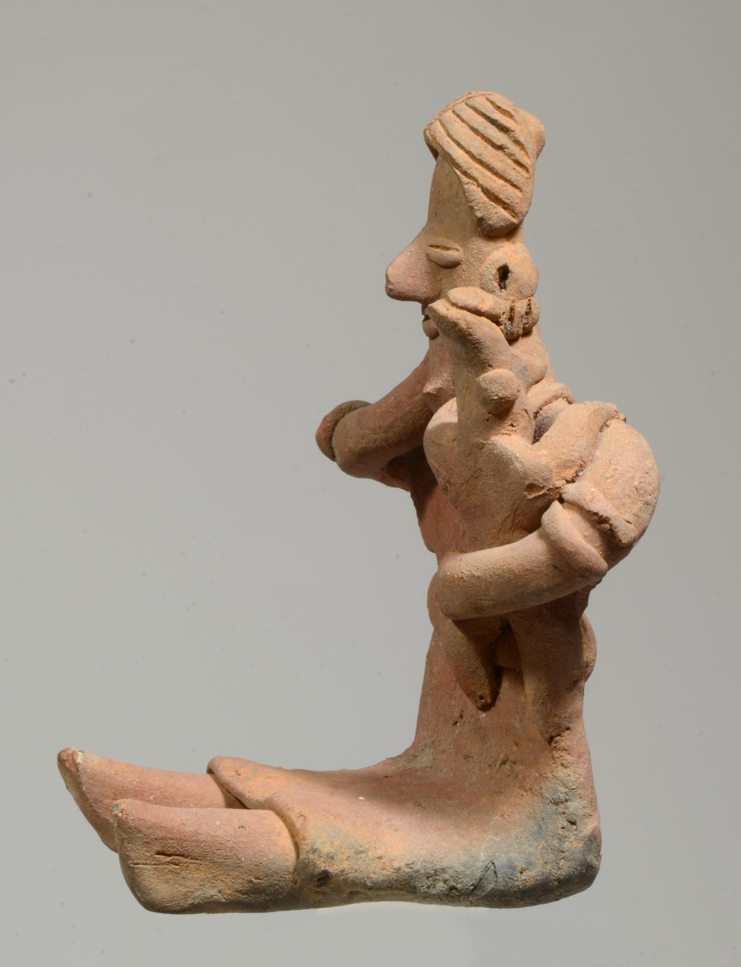 Colima Seated Mother &amp; Child Antidotal Figure