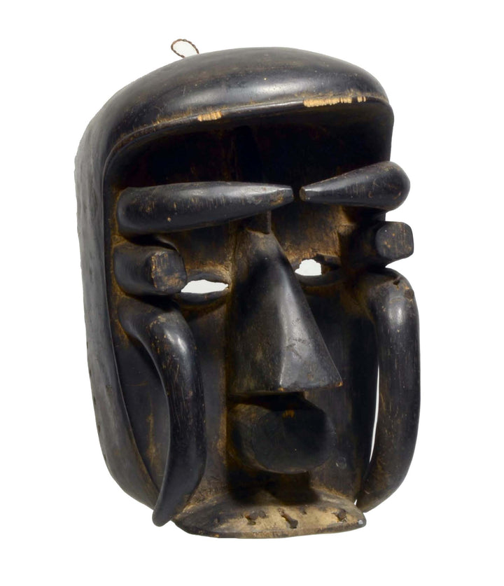 African Wood Carved Bete Mask