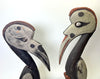 New Guinea Iatmul Carved Wood Pair Birds