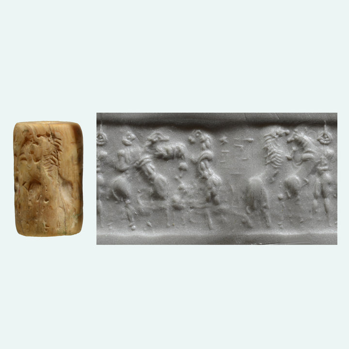 Sumerian Inscribed Shell Cylinder Seal