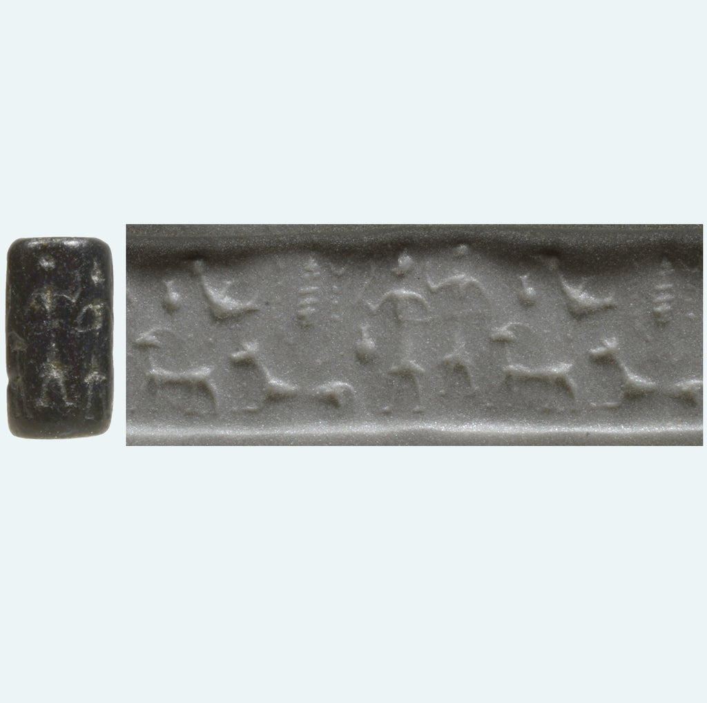 Mitanian Black Stone Cylinder Seal - Art for Eternity