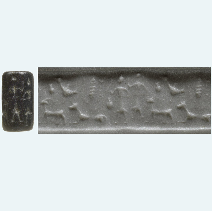 Mitanian Black Stone Cylinder Seal