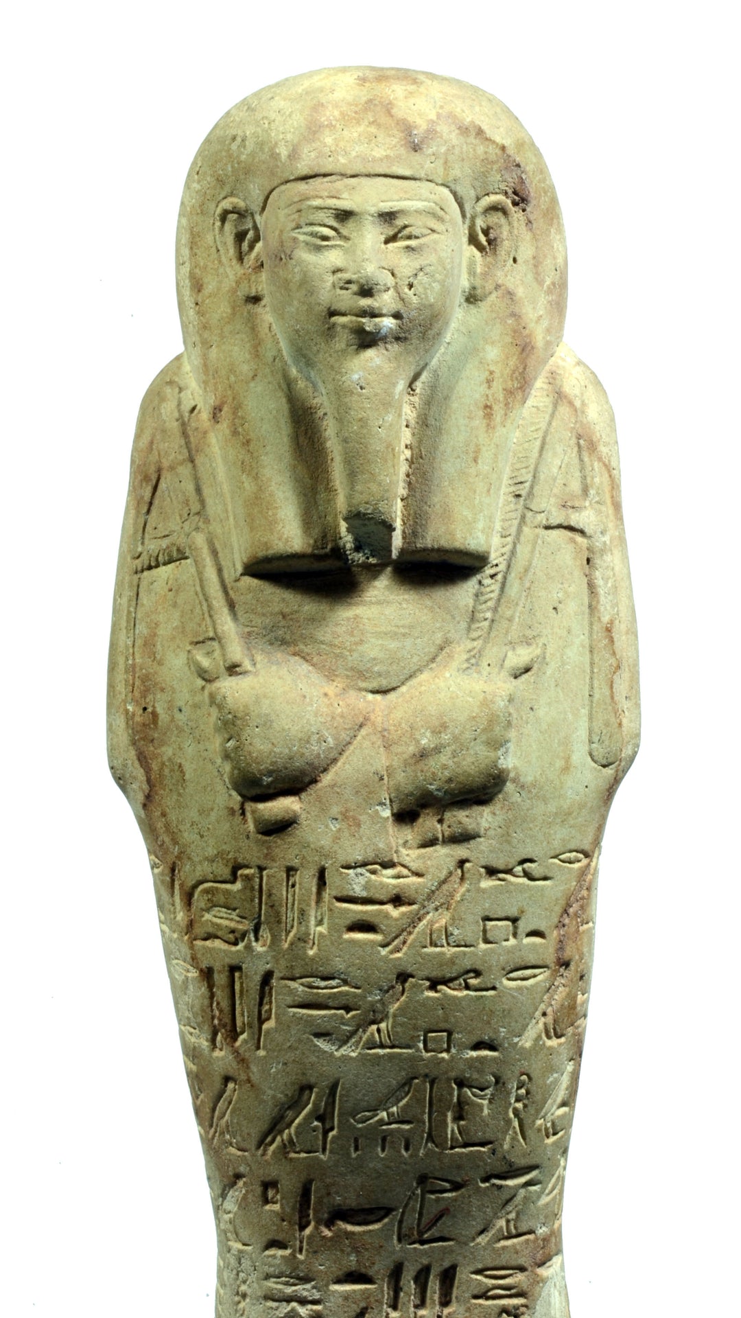 Egyptian faience ushabti for the Overseer of the Antechamber 'Hor-Ir-Aa'