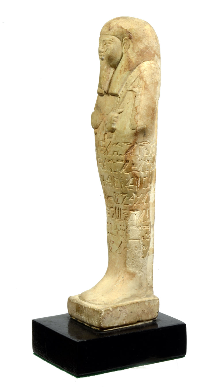 Egyptian faience ushabti for the Overseer of the Antechamber 'Hor-Ir-Aa'