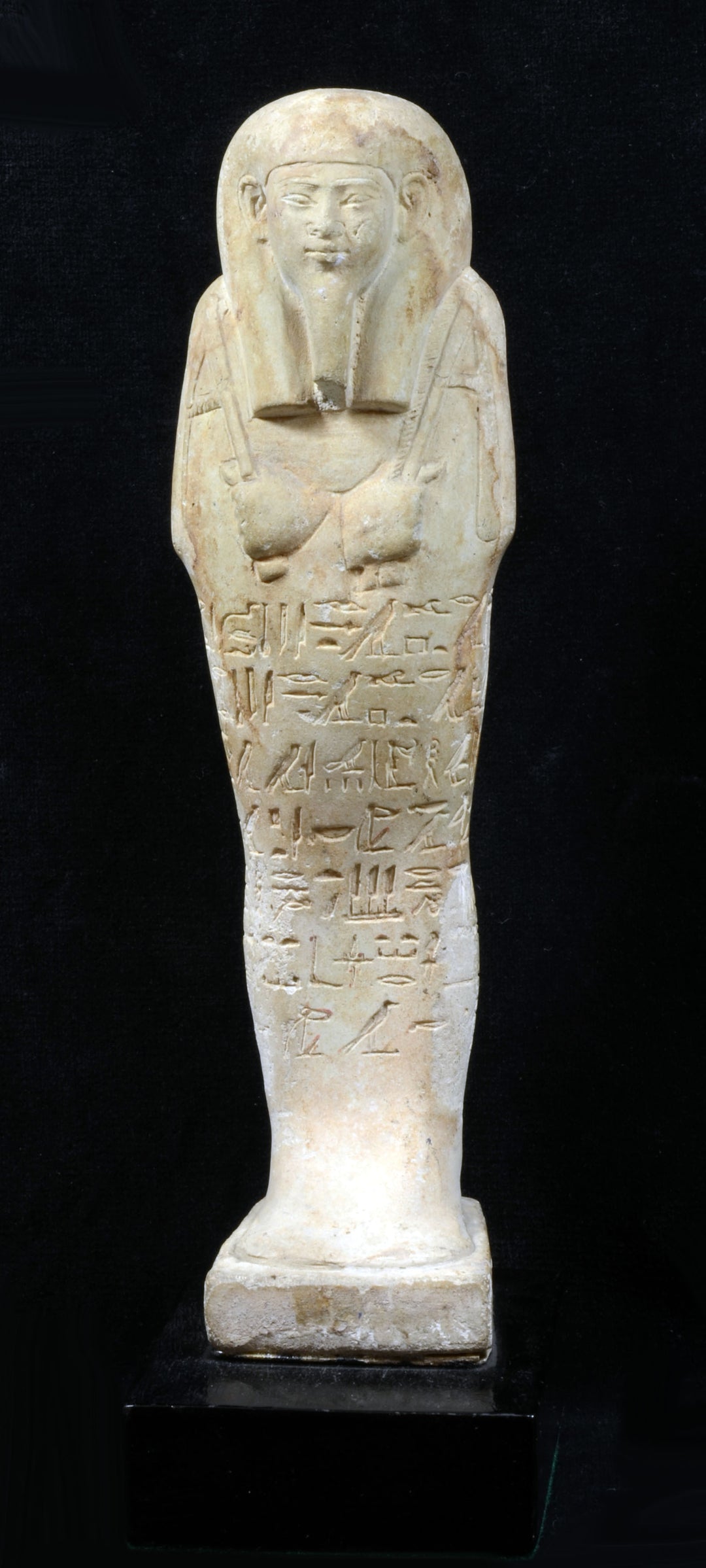 Egyptian faience ushabti for the Overseer of the Antechamber 'Hor-Ir-Aa'