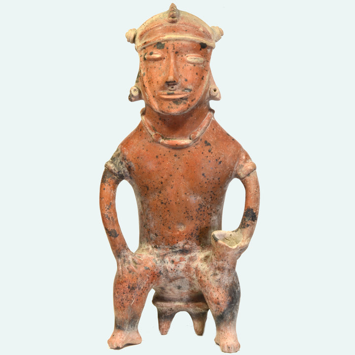 Large Colima Pihuamo Seated Bench Figure