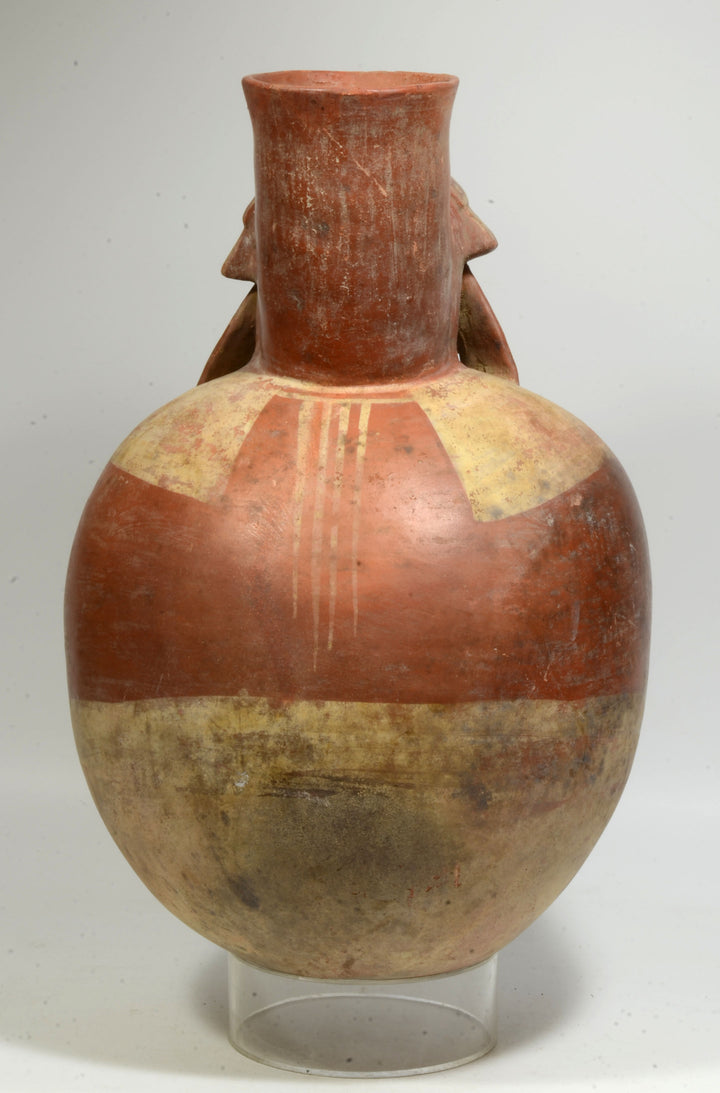 Large Moche Molded Figural Pottery Vessel