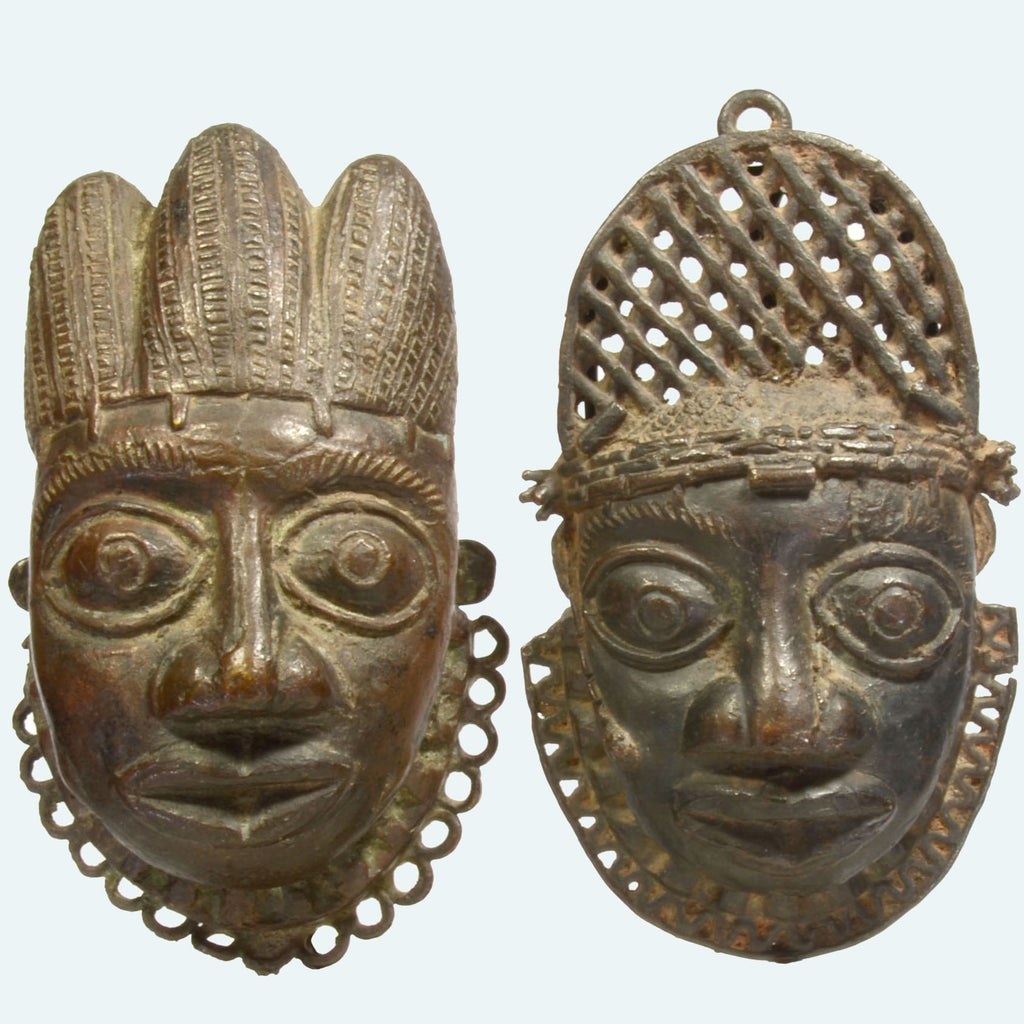 Pair Benin Bronze Hip Masks - Art for Eternity