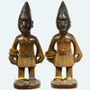 Yoruba Wood Carved Pair Ibeji Twins