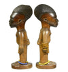 Yoruba Wood Carved Pair Ibeji Twins