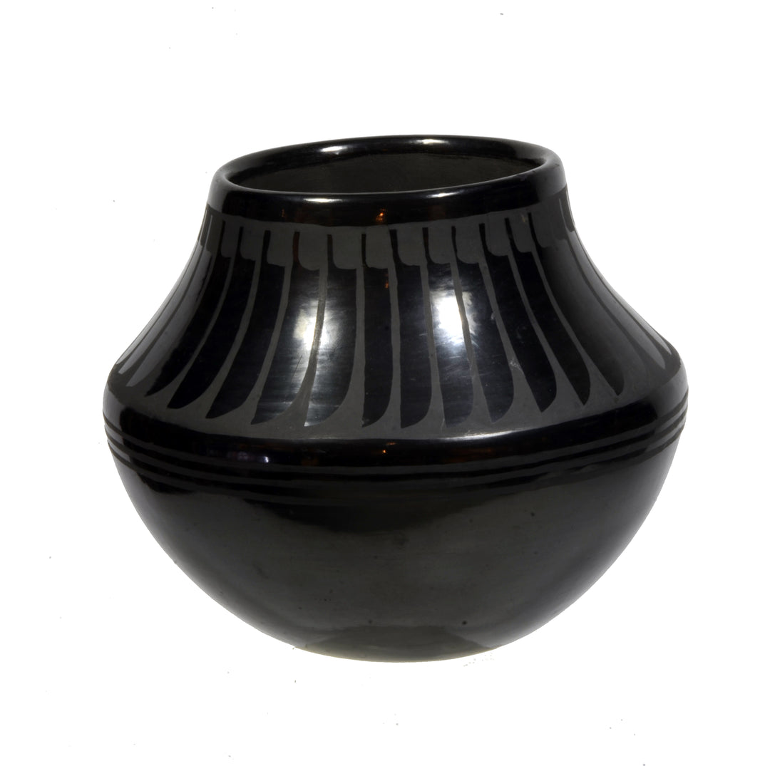 San Ildefonso Pueblo Blackware Pottery Bowl