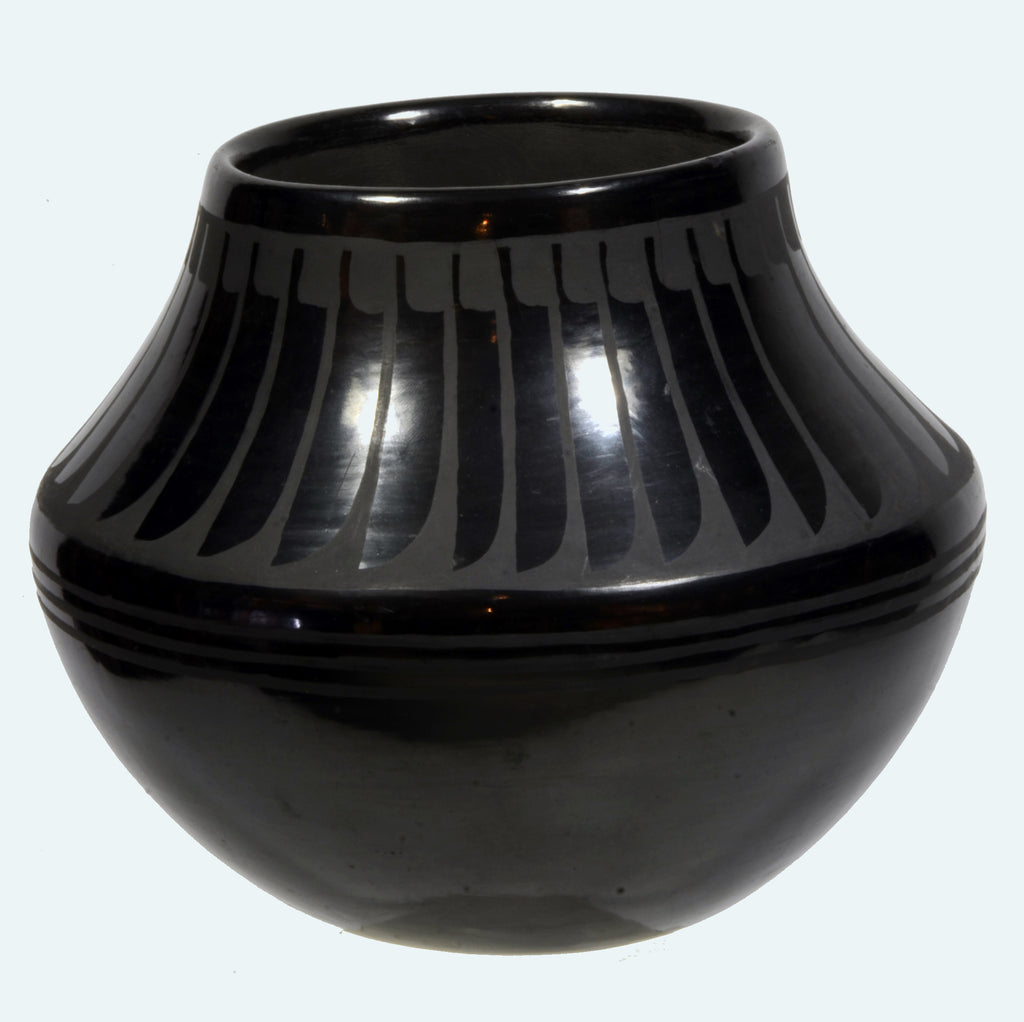 San Ildefonso Pueblo Blackware Pottery Bowl - Art for Eternity