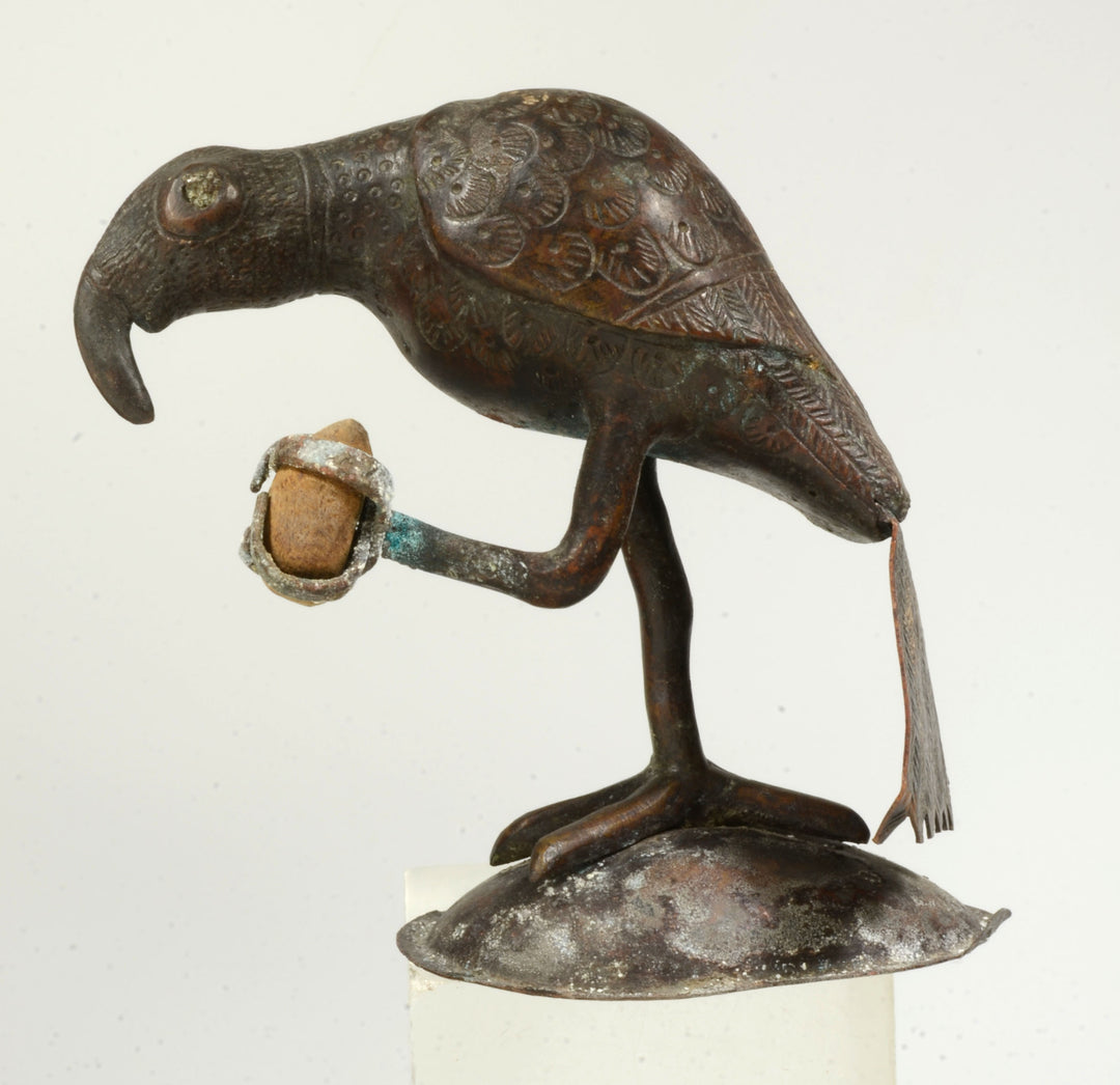 Fon Bronze Figure of a Parrot