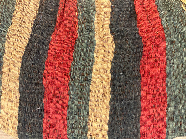 Nazca Colorful Woven Stripped Textile Coca Bag